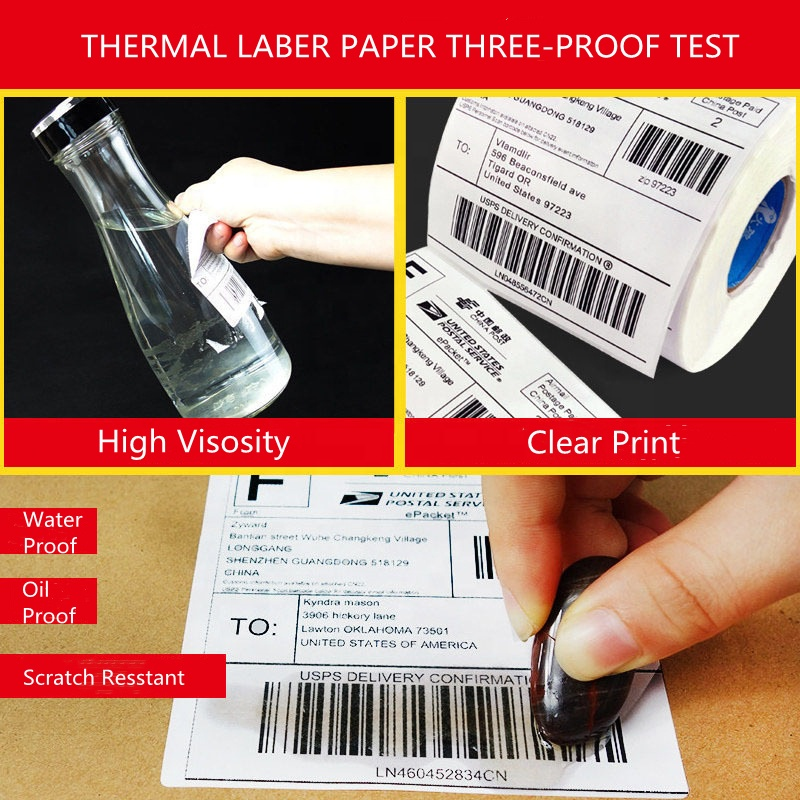 Three proof thermal paper self-adhesive label printing paper 60mm * 40mm * 800 sheets / roll * 50 rolls / box